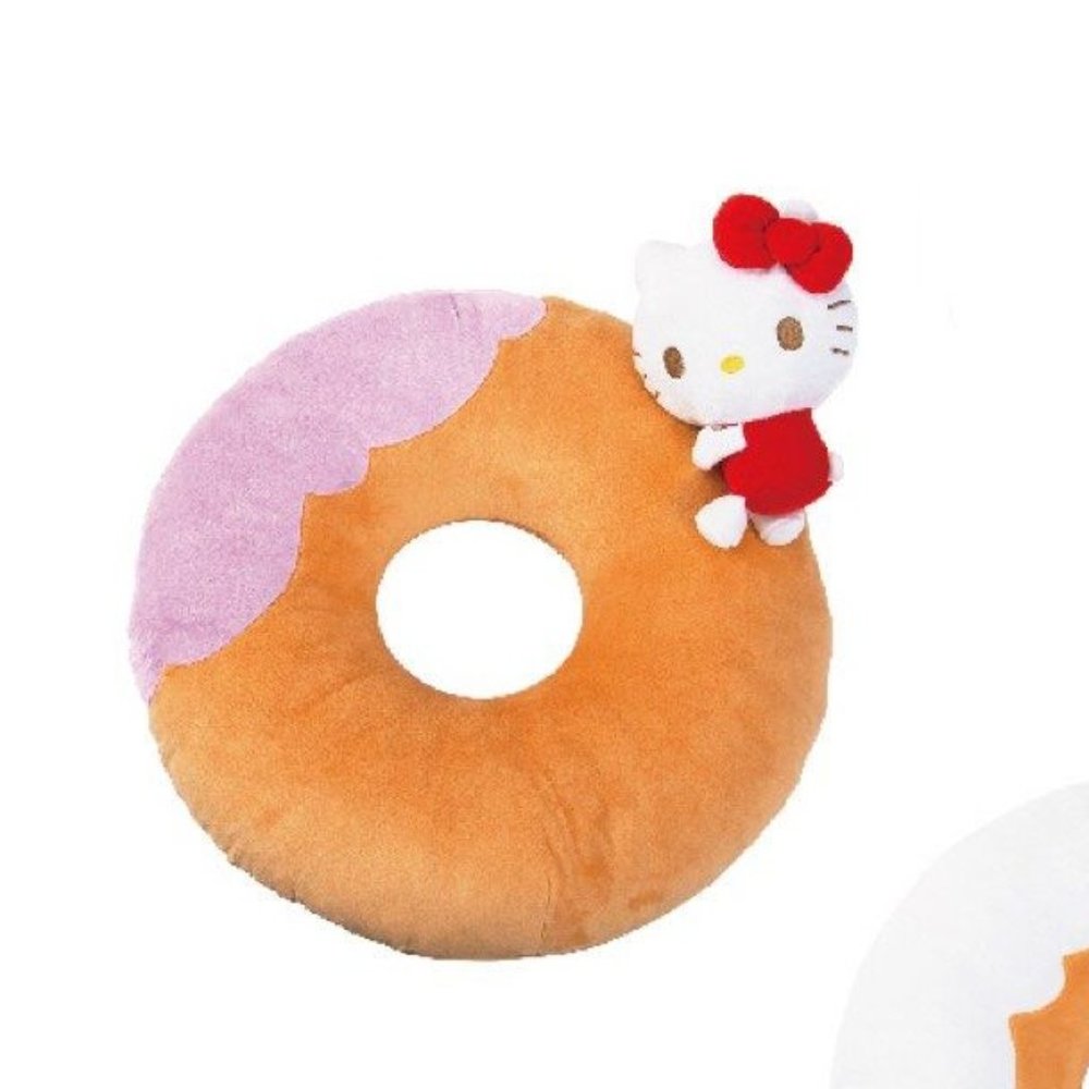 RARE Sanrio Characters Hello Kitty Donut Cushion w/ Doll NEW Kawaii Plush 40cm